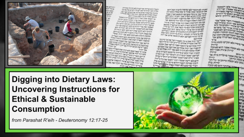 Digging into Dietary Laws: Uncovering Instructions for Ethical & Sustainable Consumption, from Parashat R’eih - Deuteronomy 12:17-25
