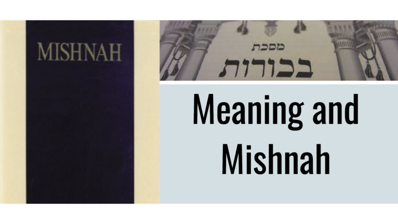 Meaning and Mishnah