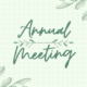 A leafy themed Annual Meeting banner.