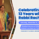 Celebrating 13 Years with Rabbi Rachel: Saturday, November 16, 2024. Shabbat Service at 9:30am; Kiddush Luncheon at 11:30am. Please RSVP by Saturday, November 2.