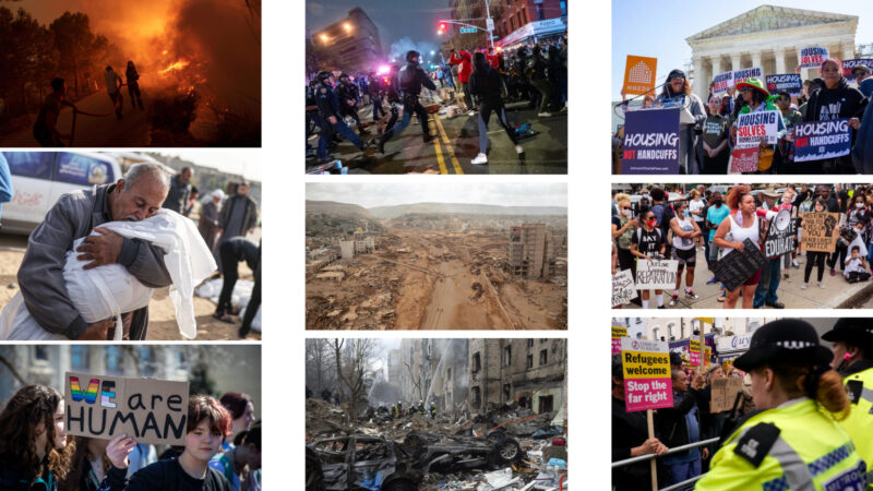 Photos of on the topics of destruction, loss, and fighting for one's own rights.