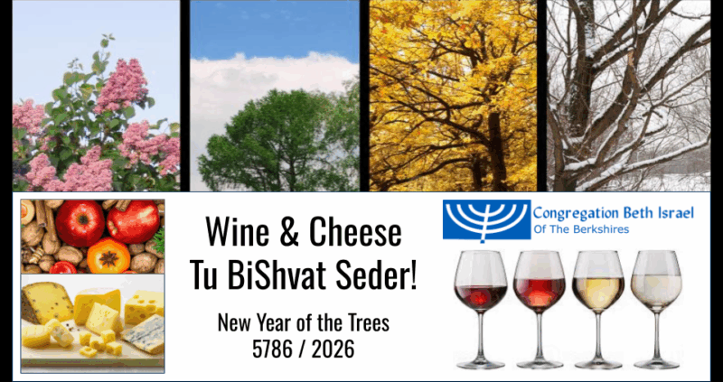 Wine & Cheese Tu BiShvat Seder: New Year of the Trees 5786 / 2026
