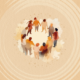 11 people standing in a circle holding hands